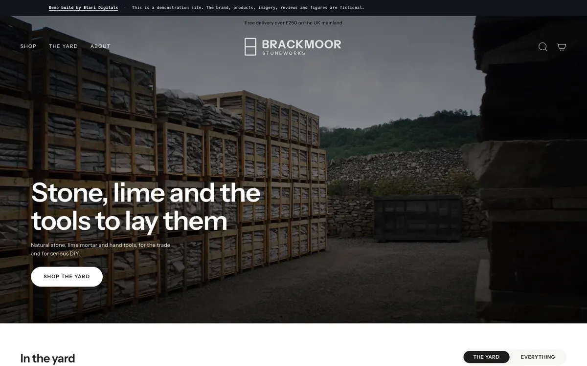 Screenshot of the Brackmoor Stoneworks demo