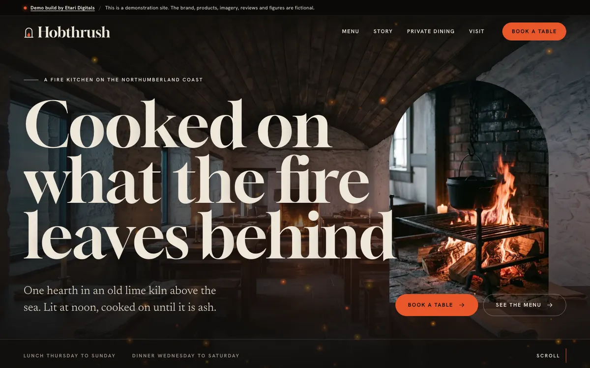 Screenshot of the Hobthrush demo